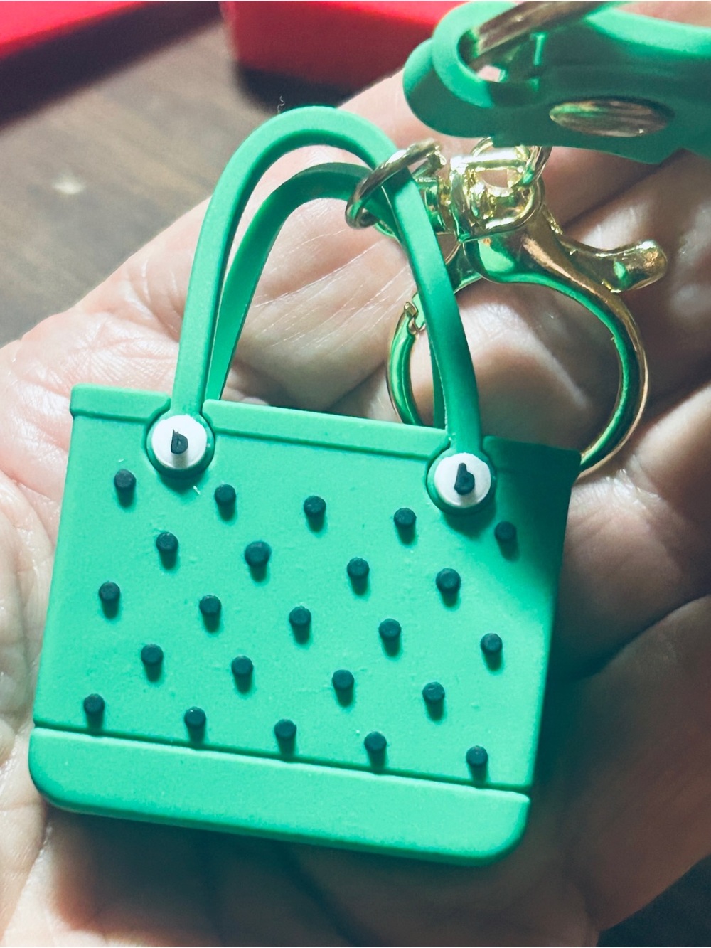 Mini Tote Bag Keychain Purse Charm NWT LIKE BOGG BAG ~ GREEN